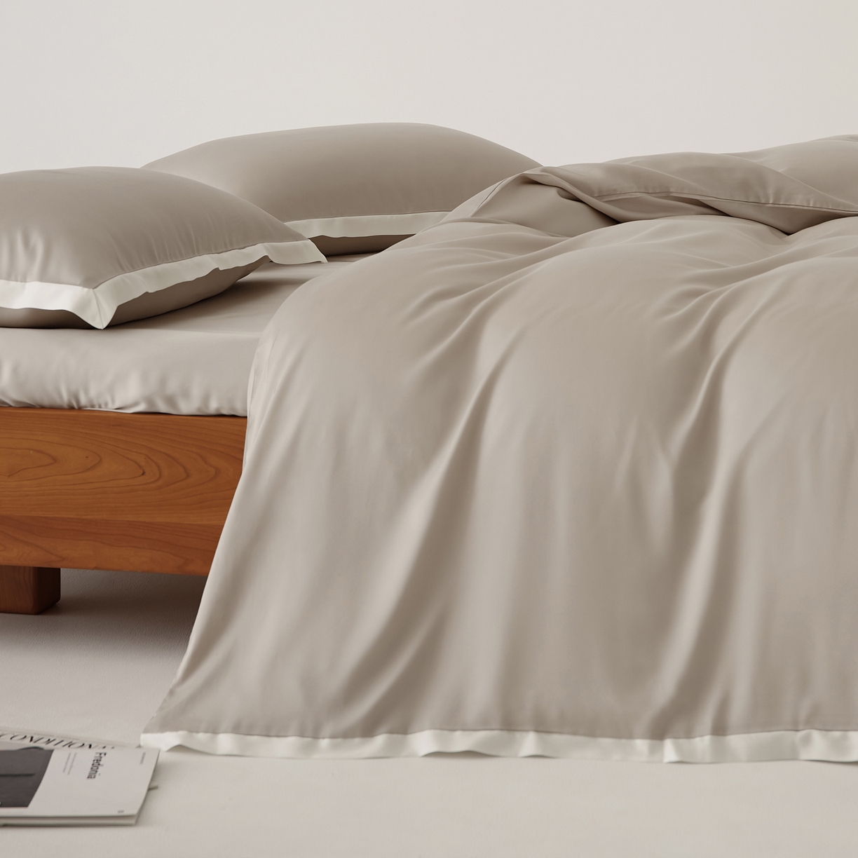 91家纺网 家纺一手货源 找家纺 EH家居 2026春夏新品天丝拼角四件套-南山系列 南山-沉香灰