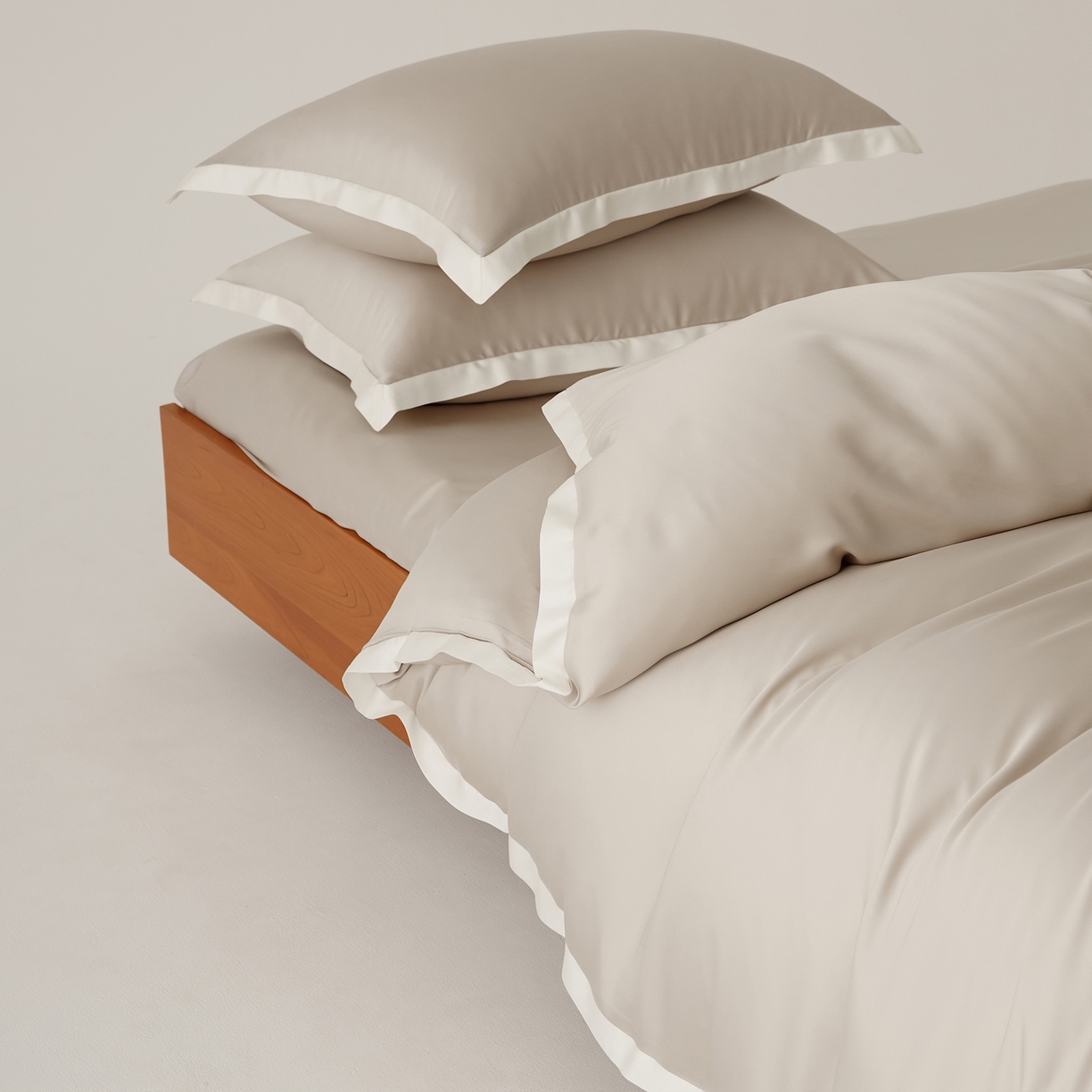 91家纺网 家纺一手货源 找家纺 EH家居 2026春夏新品天丝拼角四件套-南山系列 南山-沉香灰