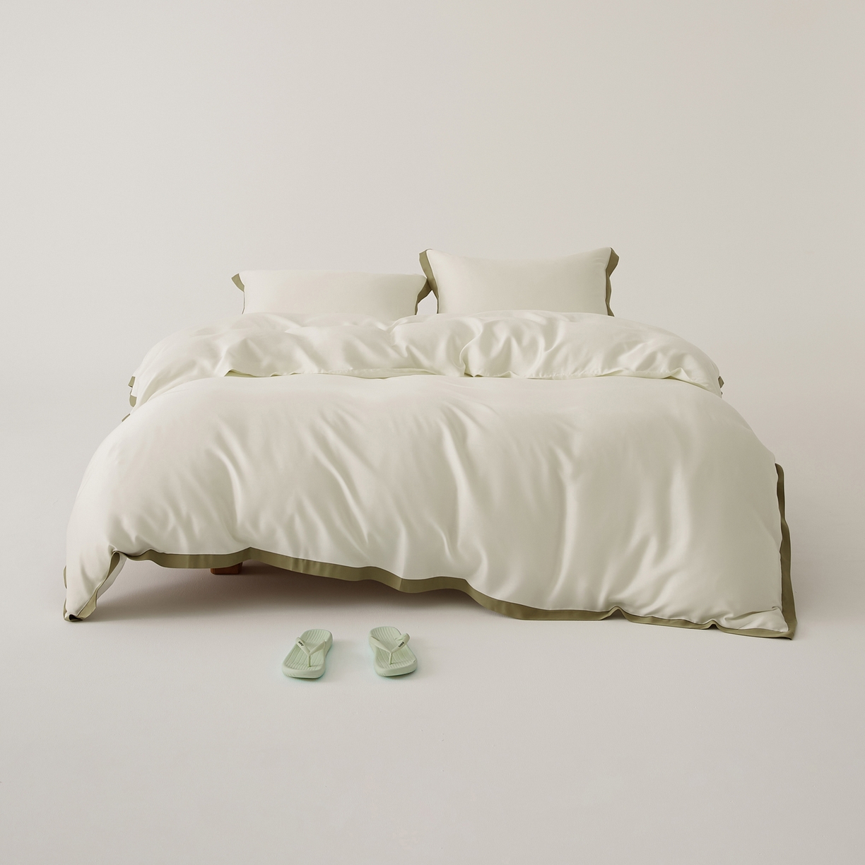 EH家居 2026春夏新品天丝拼角四件套-南山系列 南山-清风白