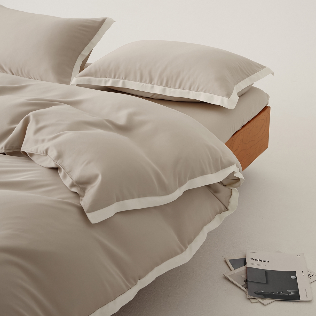 91家纺网 家纺一手货源 找家纺 EH家居 2026春夏新品天丝拼角四件套-南山系列 南山-沉香灰