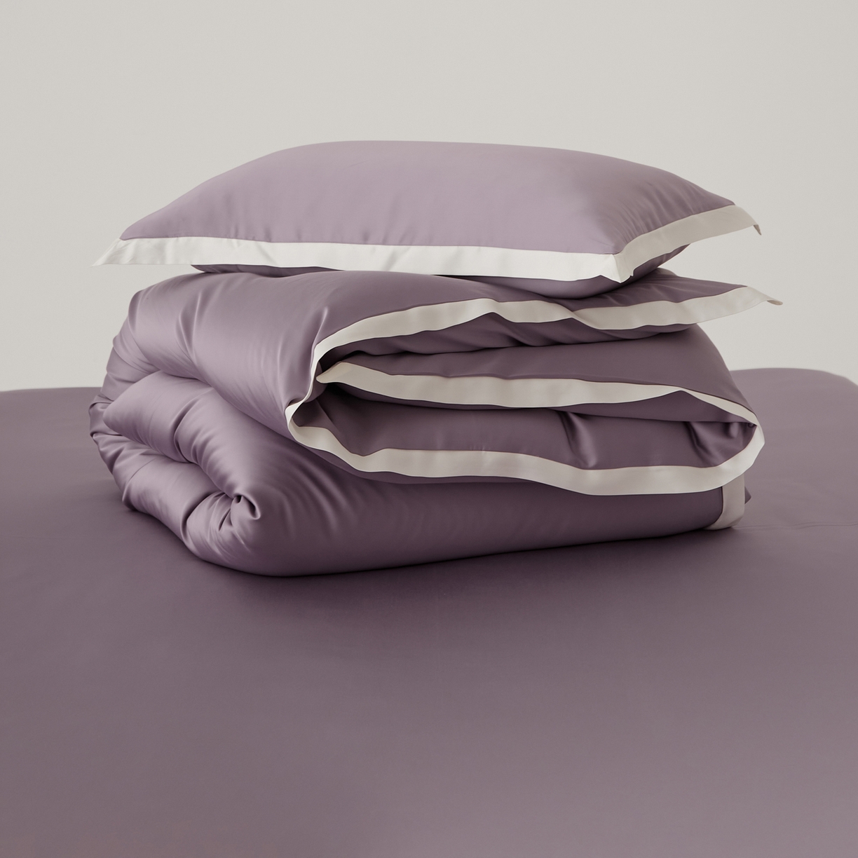 91家纺网 家纺一手货源 找家纺 EH家居 2026春夏新品天丝拼角四件套-南山系列 南山-贵气紫