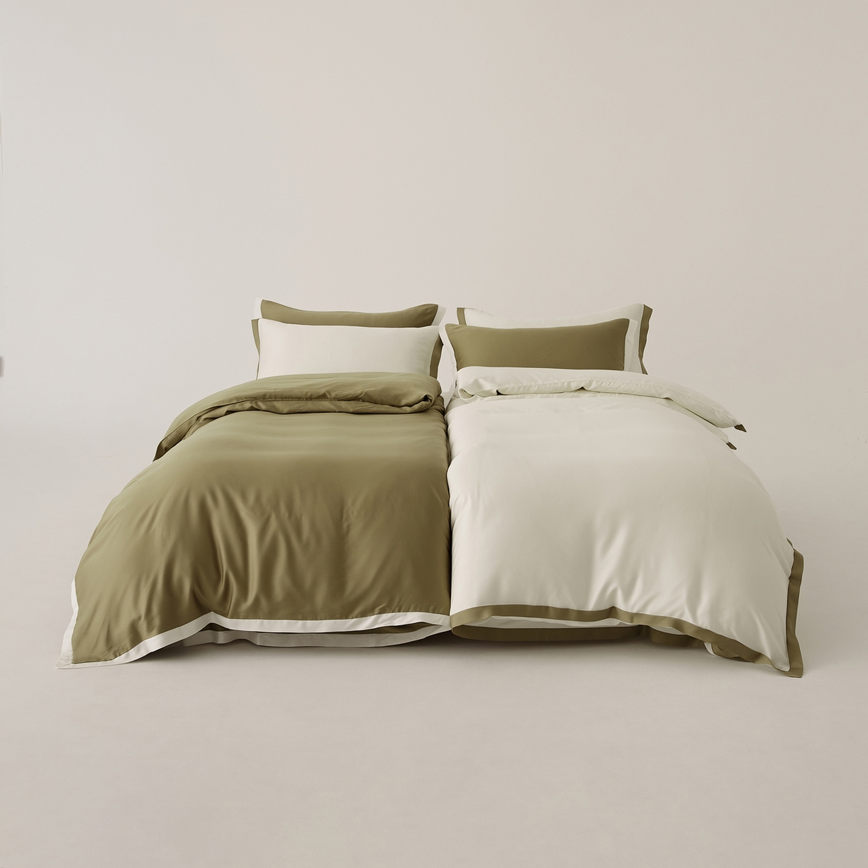 91家纺网 家纺一手货源 找家纺 EH家居 2026春夏新品天丝拼角四件套-南山系列 组合图