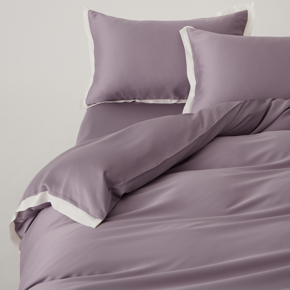 91家纺网 家纺一手货源 找家纺 EH家居 2026春夏新品天丝拼角四件套-南山系列 南山-贵气紫