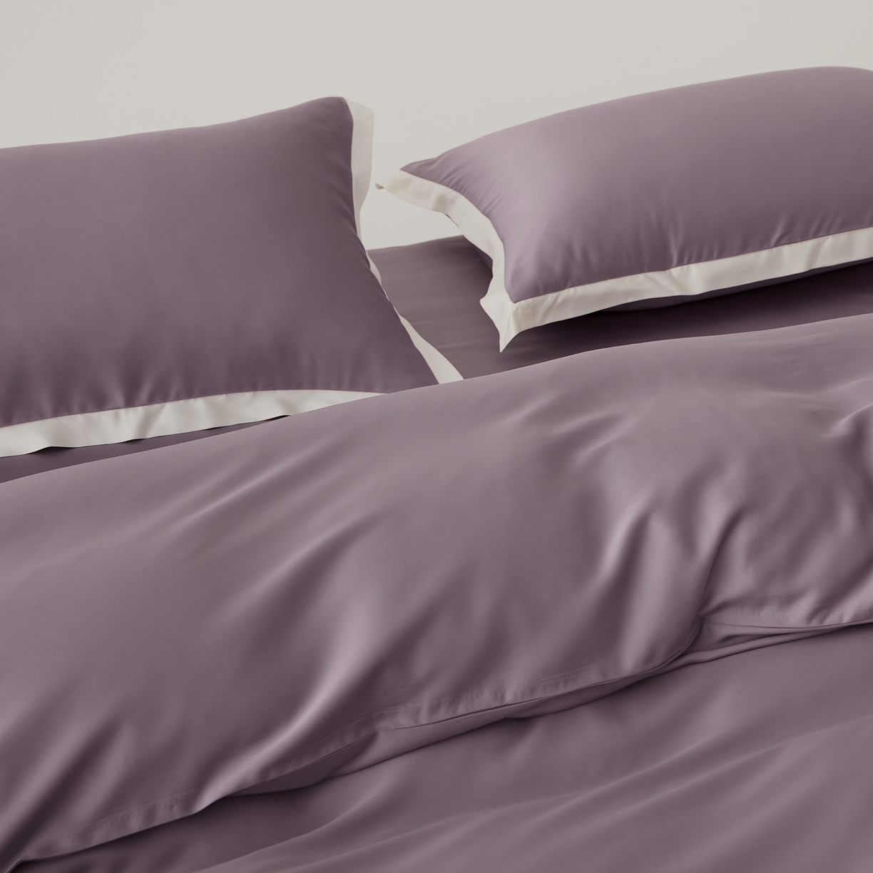 91家纺网 家纺一手货源 找家纺 EH家居 2026春夏新品天丝拼角四件套-南山系列 南山-贵气紫