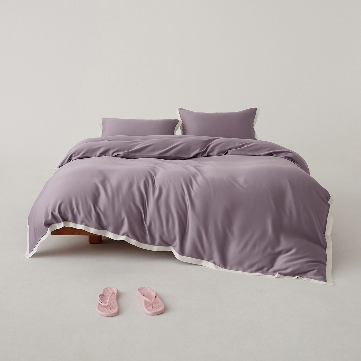 EH家居 2026春夏新品天丝拼角四件套-南山系列 南山-贵气紫