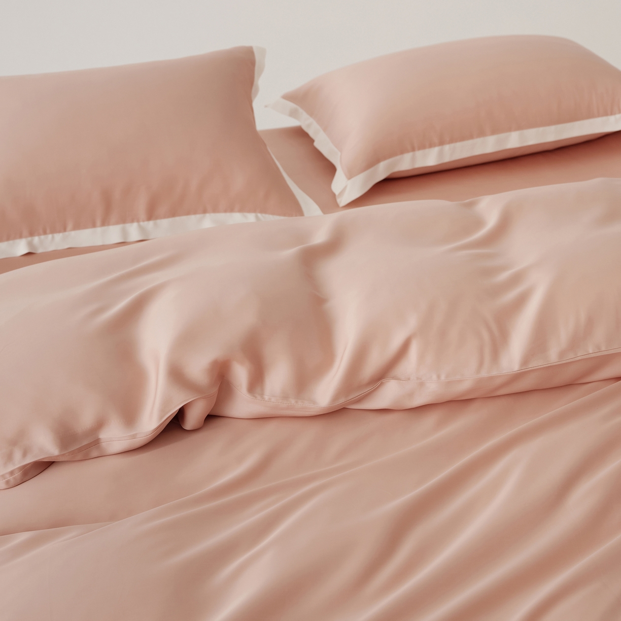 91家纺网 家纺一手货源 找家纺 EH家居 2026春夏新品天丝拼角四件套-南山系列 南山-迷人粉