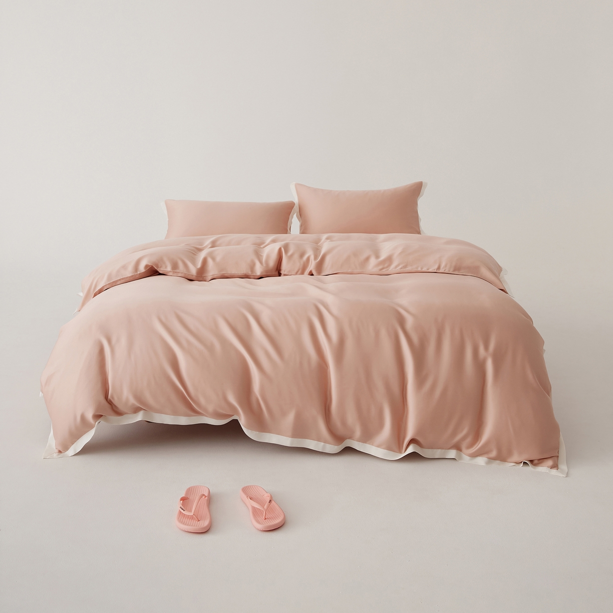 EH家居 2026春夏新品天丝拼角四件套-南山系列 南山-迷人粉