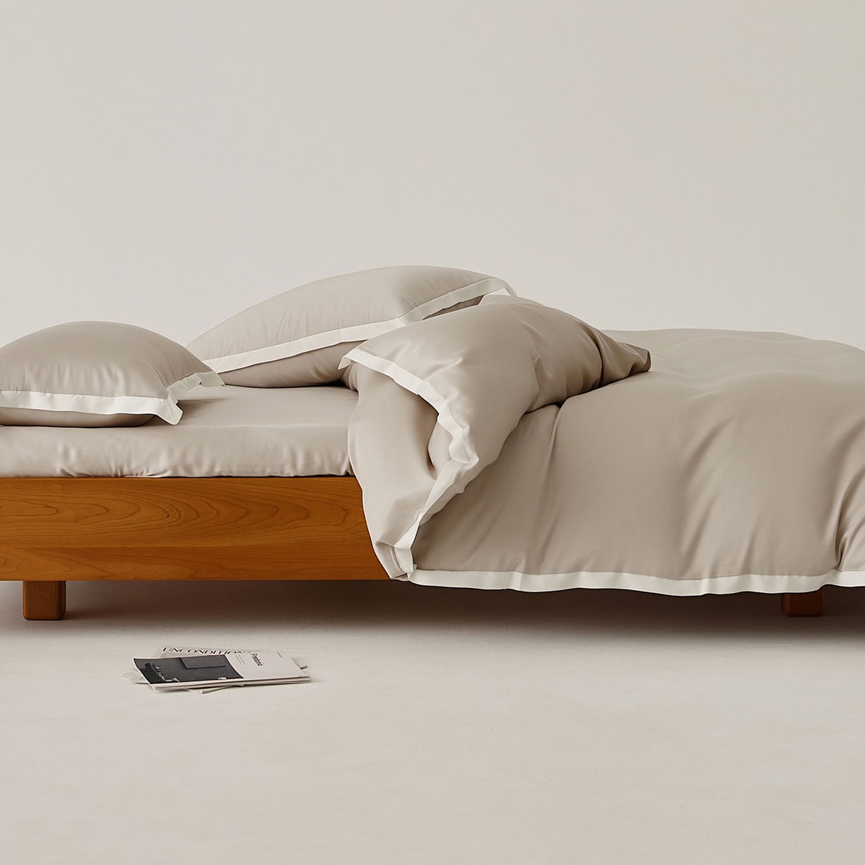 91家纺网 家纺一手货源 找家纺 EH家居 2026春夏新品天丝拼角四件套-南山系列 南山-沉香灰