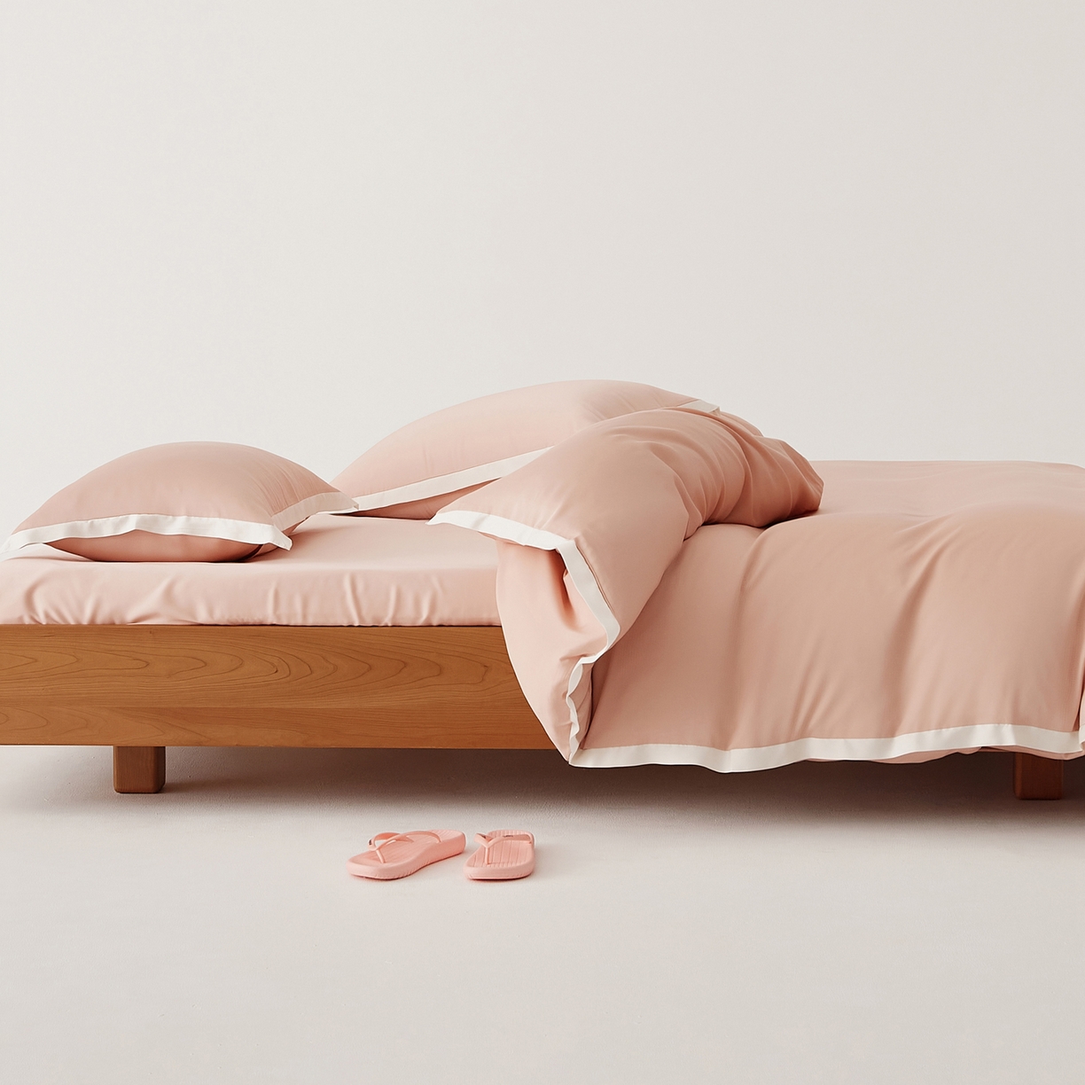 91家纺网 家纺一手货源 找家纺 EH家居 2026春夏新品天丝拼角四件套-南山系列 南山-迷人粉