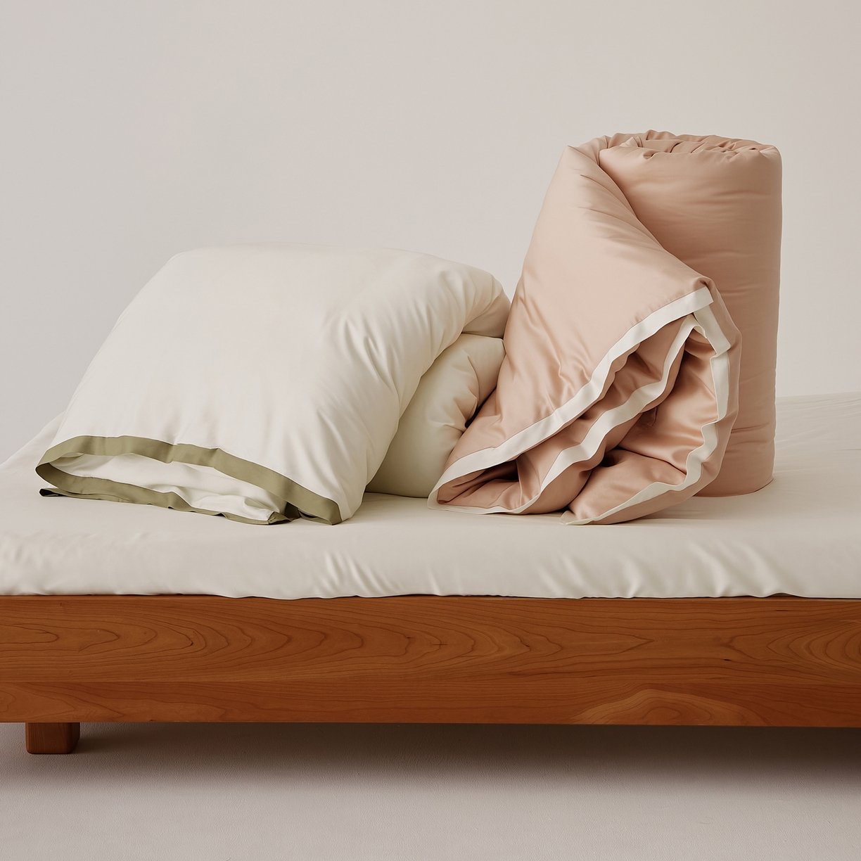 91家纺网 家纺一手货源 找家纺 EH家居 2026春夏新品天丝拼角四件套-南山系列 组合图