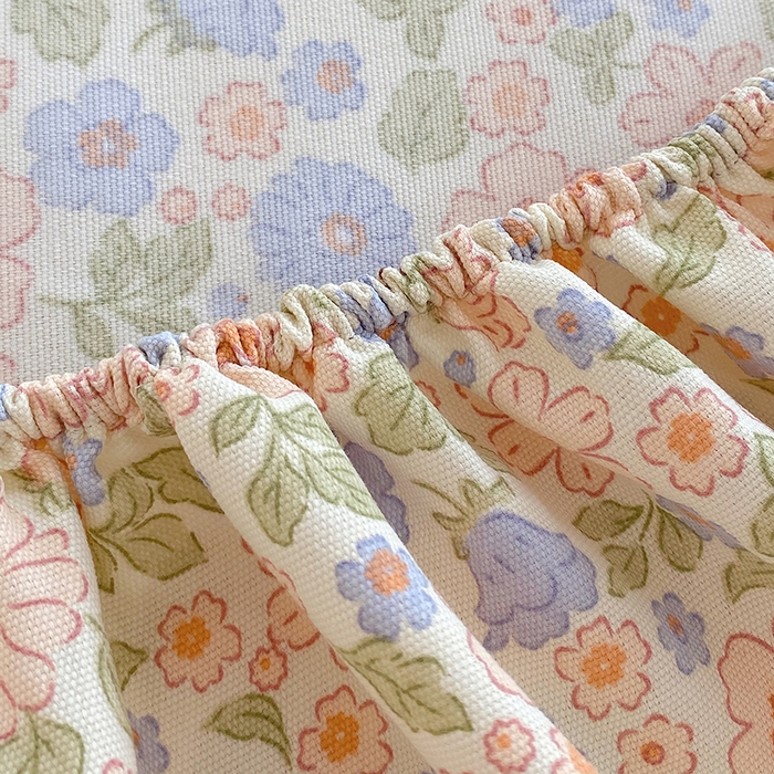 91家纺网 家纺一手货源 找家纺 爱彼家纺 2026新升级细沙卡通印花老粗布床笠直播热门款春夏热款系列一 老粗布床笠-繁花兔影