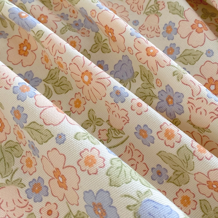 91家纺网 家纺一手货源 找家纺 爱彼家纺 2026新升级细沙卡通印花老粗布床笠直播热门款春夏热款系列一 老粗布床笠-繁花兔影