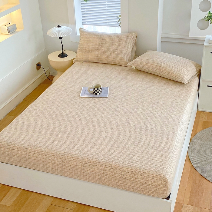 91家纺网 家纺一手货源 找家纺 爱彼家纺 2026新升级细沙卡通印花老粗布床笠直播热门款春夏热款系列一 老粗布床笠-明沙