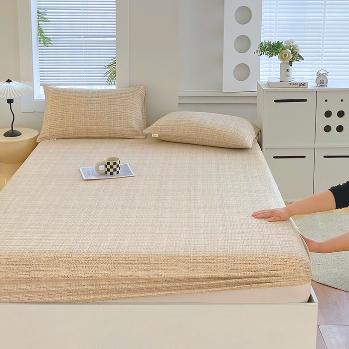 91家纺网 家纺一手货源 找家纺 爱彼家纺 2026新升级细沙卡通印花老粗布床笠直播热门款春夏热款系列一 老粗布床笠-明沙