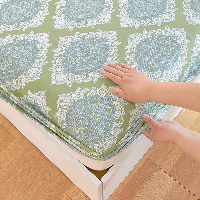 91家纺网 家纺一手货源 找家纺 爱彼家纺 2026新升级细沙卡通印花老粗布床笠直播热门款春夏热款系列一 老粗布床笠-欧式灰