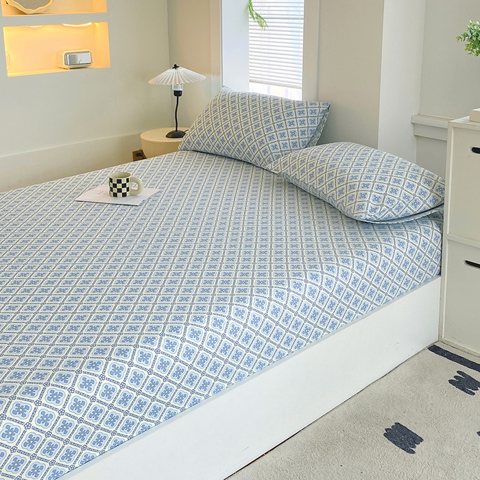 91家纺网 家纺一手货源 找家纺 爱彼家纺 2026新升级细沙卡通印花老粗布床笠直播热门款春夏热款系列一 老粗布床笠-星格