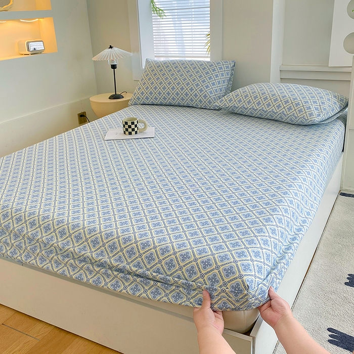 91家纺网 家纺一手货源 找家纺 爱彼家纺 2026新升级细沙卡通印花老粗布床笠直播热门款春夏热款系列一 老粗布床笠-星格