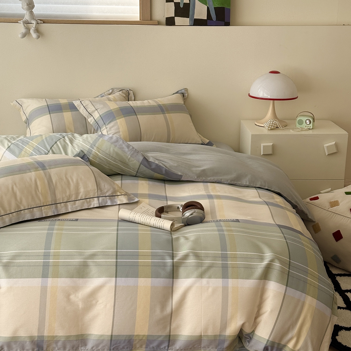 于果 2026新款全棉13370四件套（2） 格莱尔绿