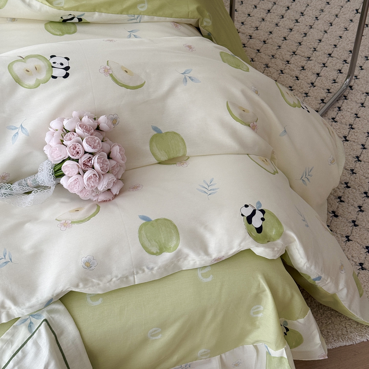 91家纺网 家纺一手货源 找家纺 于果 2026新款全棉13370四件套（2） 果味森林