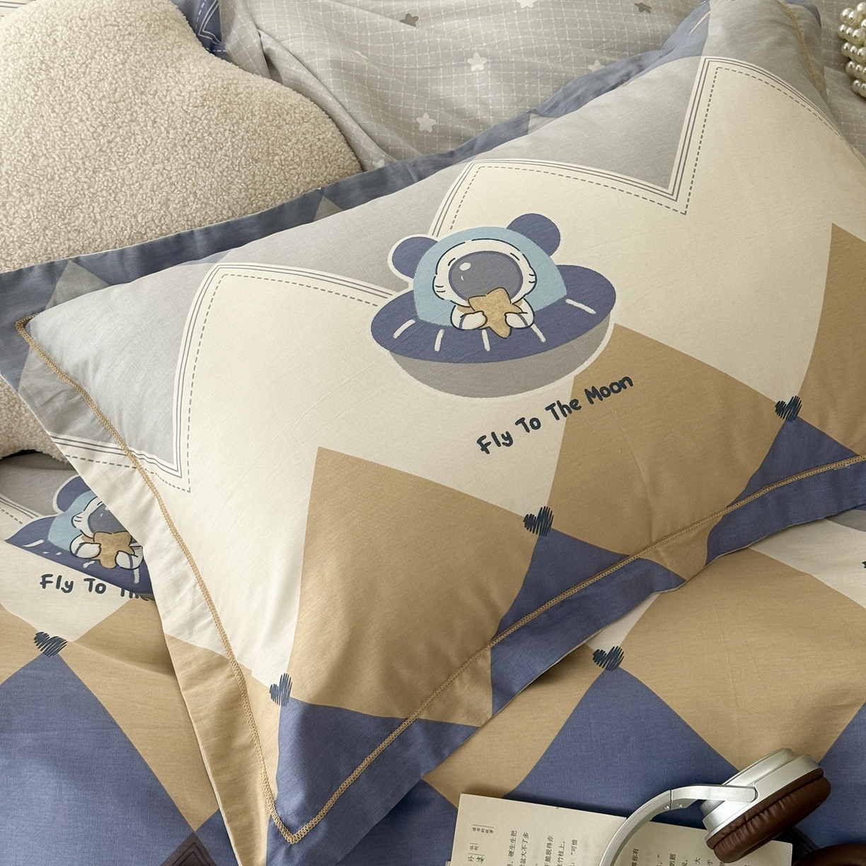 91家纺网 家纺一手货源 找家纺 于果 2026新款全棉13370四件套（2） 几何飞船