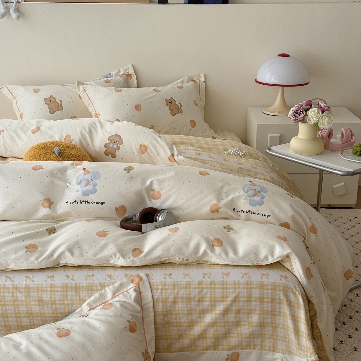 91家纺网 家纺一手货源 找家纺 于果 2026新款全棉13370四件套（2） 桔星小熊