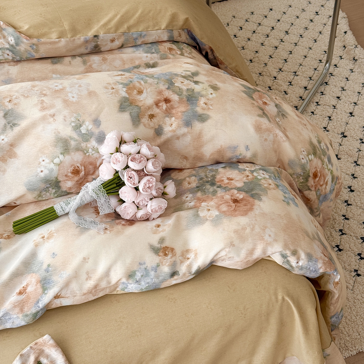 91家纺网 家纺一手货源 找家纺 于果 2026新款全棉13370四件套（2） 锦绣园