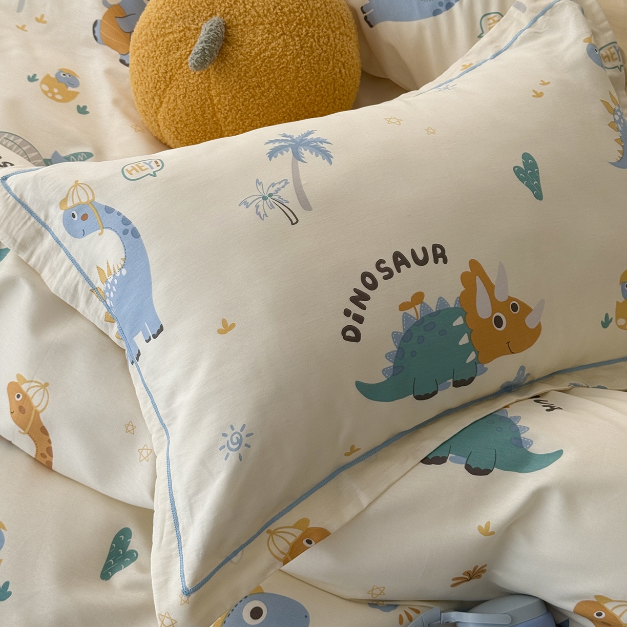 91家纺网 家纺一手货源 找家纺 于果 2026新款全棉13370四件套（2） 恐龙岛