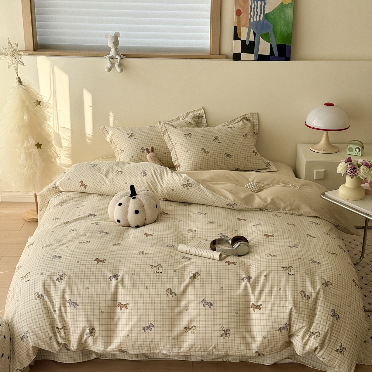 91家纺网 家纺一手货源 找家纺 于果 2026新款全棉13370四件套（2） 马到成功