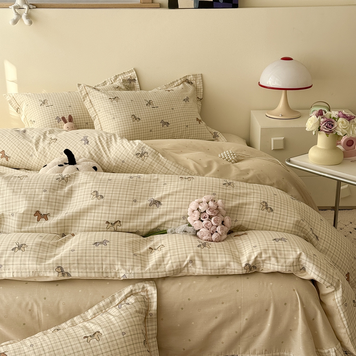 91家纺网 家纺一手货源 找家纺 于果 2026新款全棉13370四件套（2） 马到成功