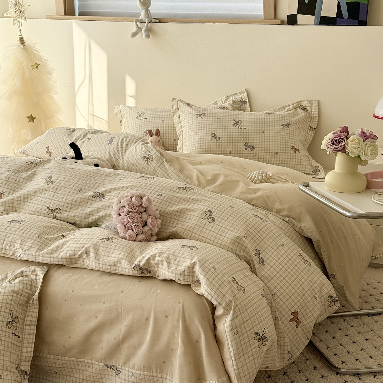 91家纺网 家纺一手货源 找家纺 于果 2026新款全棉13370四件套（2） 马到成功