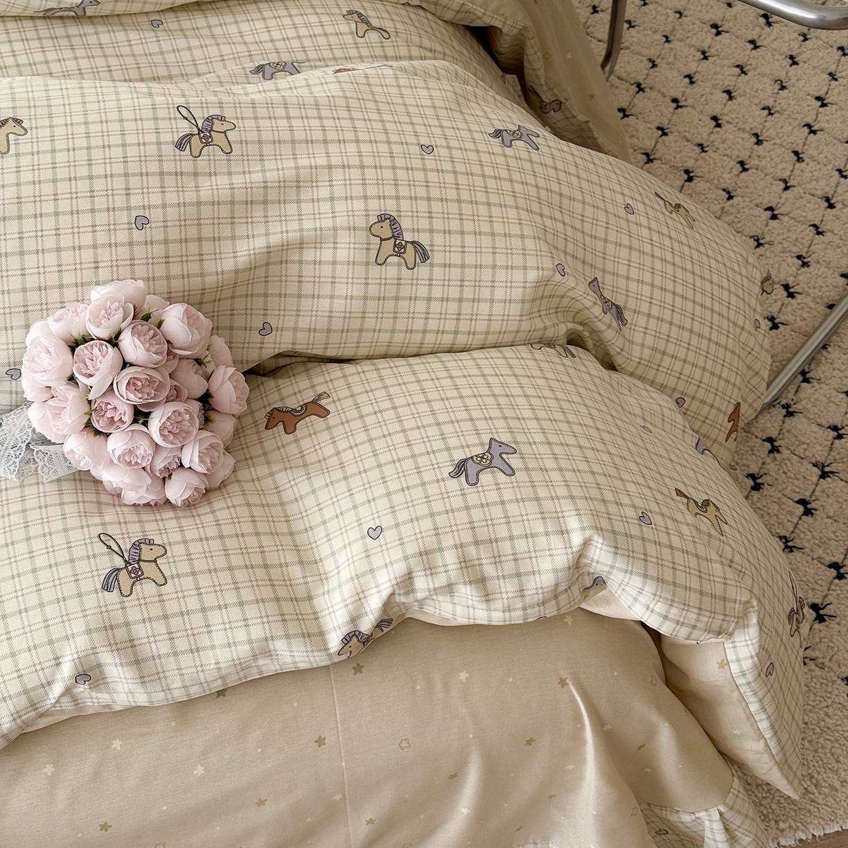 91家纺网 家纺一手货源 找家纺 于果 2026新款全棉13370四件套（2） 马到成功