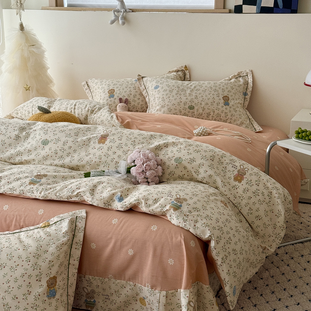 91家纺网 家纺一手货源 找家纺 于果 2026新款全棉13370四件套（2） 萌系乐园