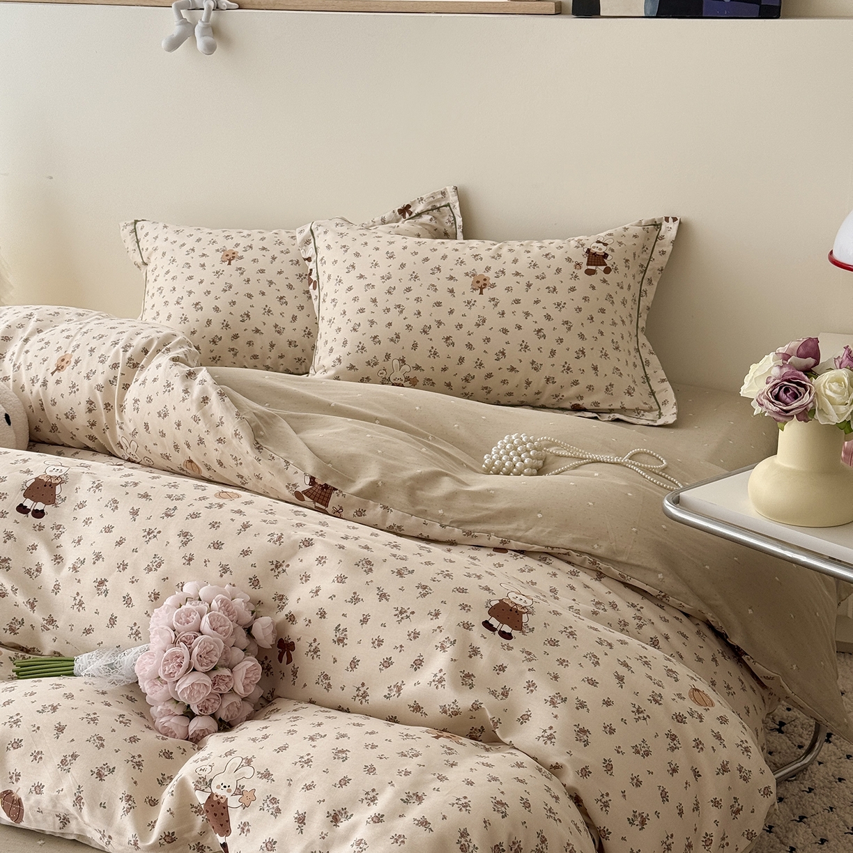 91家纺网 家纺一手货源 找家纺 于果 2026新款全棉13370四件套（2） 南瓜甜心