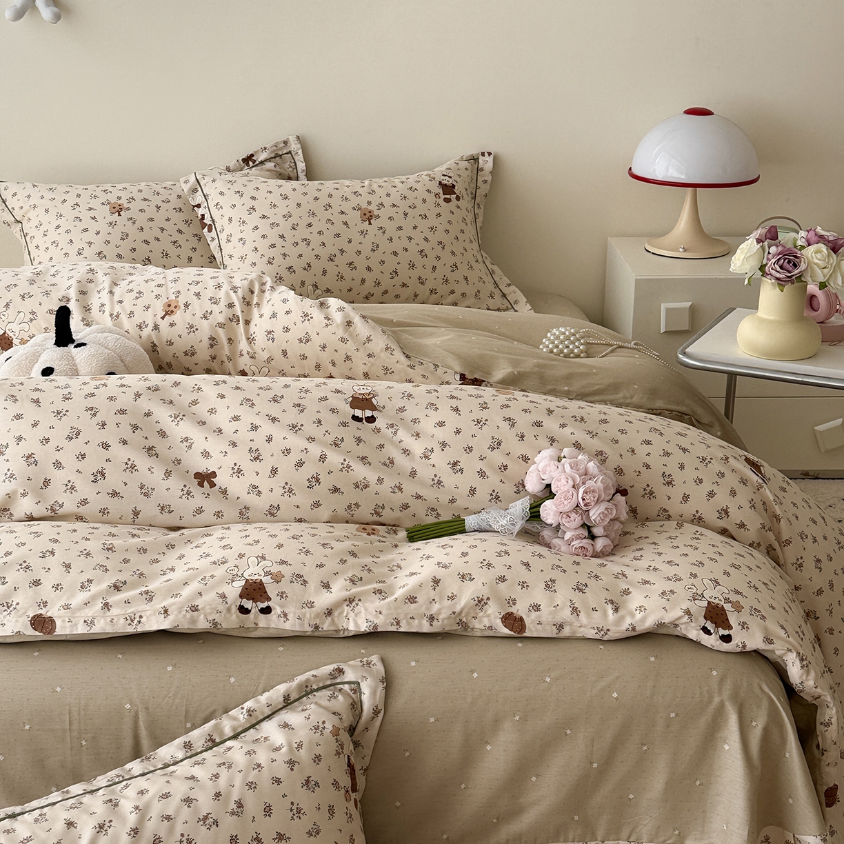 91家纺网 家纺一手货源 找家纺 于果 2026新款全棉13370四件套（2） 南瓜甜心