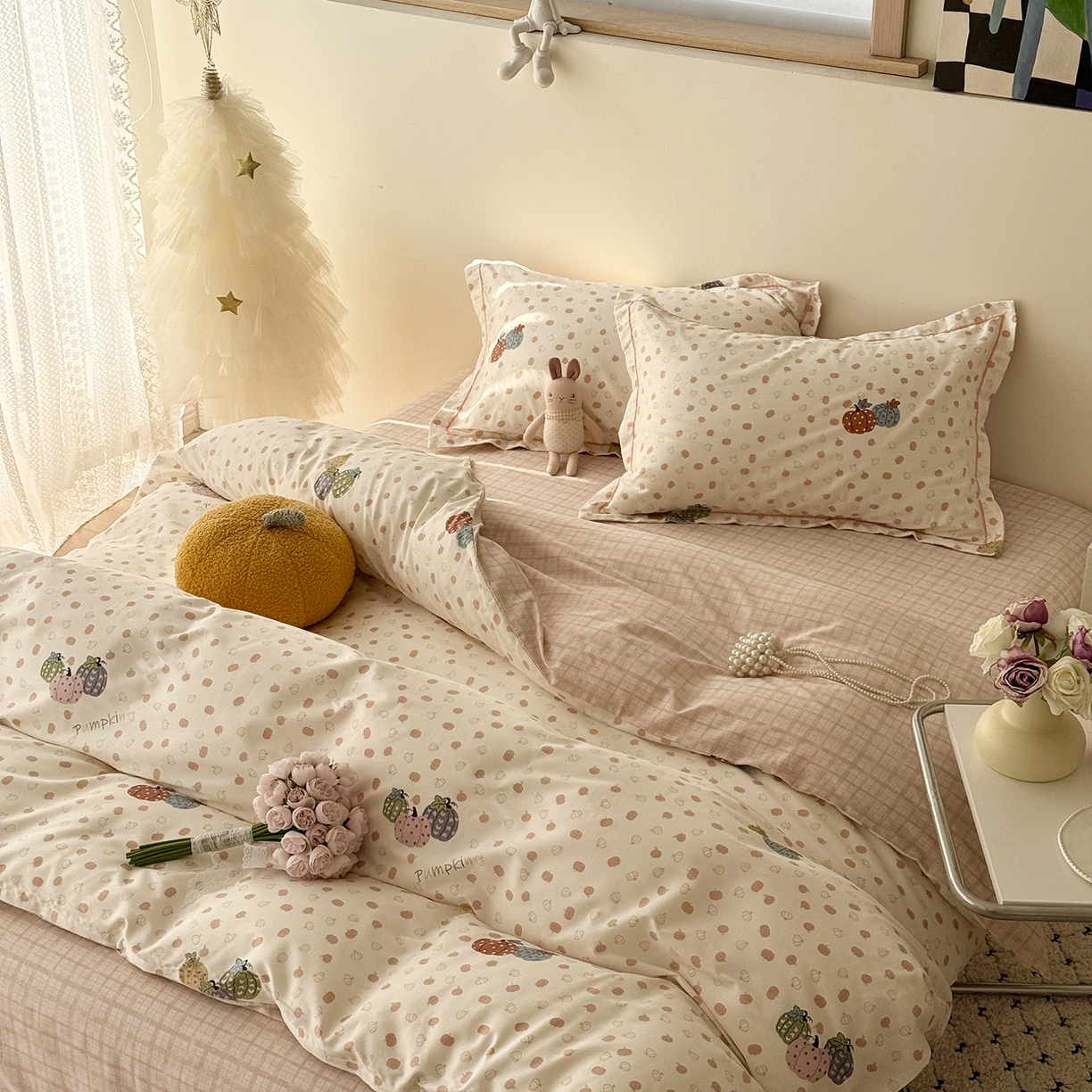 91家纺网 家纺一手货源 找家纺 于果 2026新款全棉13370四件套（2） 甜糯软糖