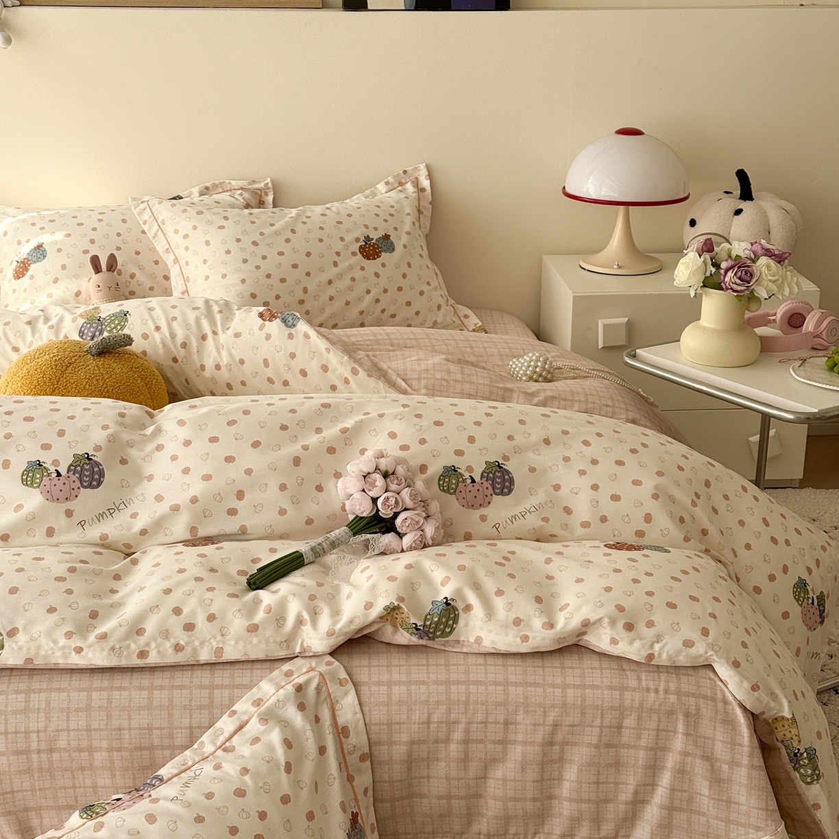 91家纺网 家纺一手货源 找家纺 于果 2026新款全棉13370四件套（2） 甜糯软糖