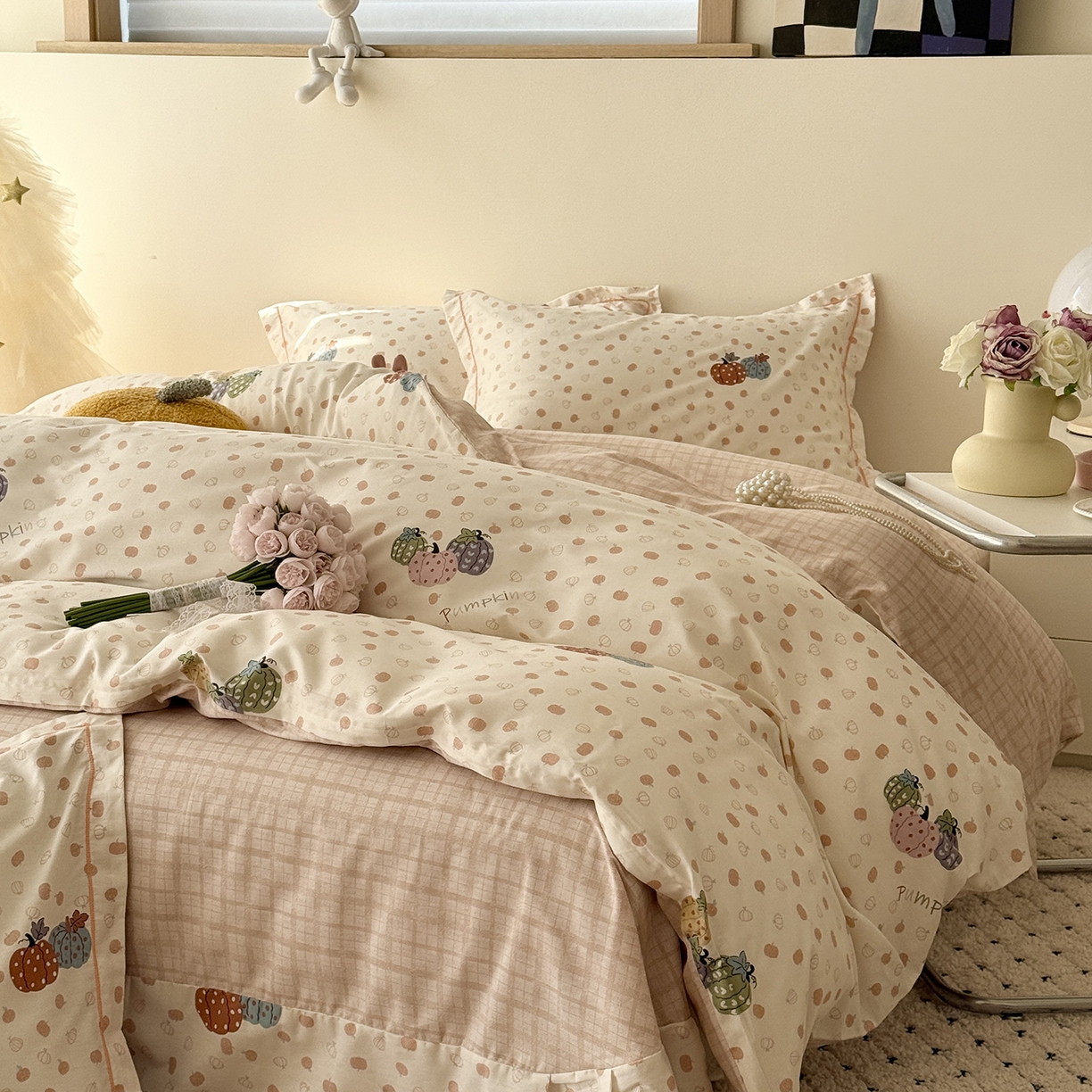 91家纺网 家纺一手货源 找家纺 于果 2026新款全棉13370四件套（2） 甜糯软糖