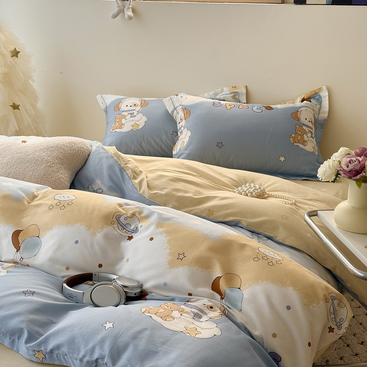 91家纺网 家纺一手货源 找家纺 于果 2026新款全棉13370四件套（2） 汪汪宇航记