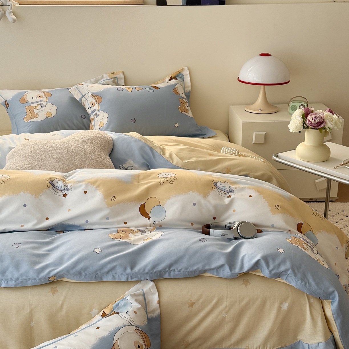 91家纺网 家纺一手货源 找家纺 于果 2026新款全棉13370四件套（2） 汪汪宇航记