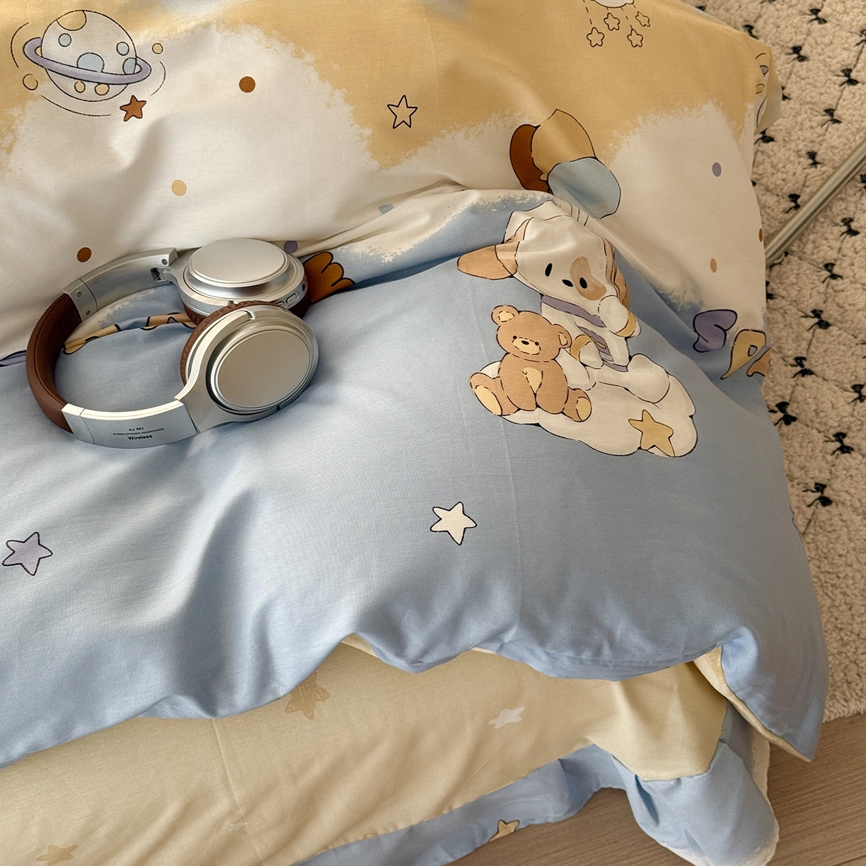 91家纺网 家纺一手货源 找家纺 于果 2026新款全棉13370四件套（2） 汪汪宇航记