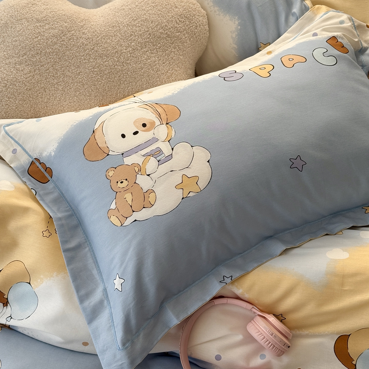 91家纺网 家纺一手货源 找家纺 于果 2026新款全棉13370四件套（2） 汪汪宇航记