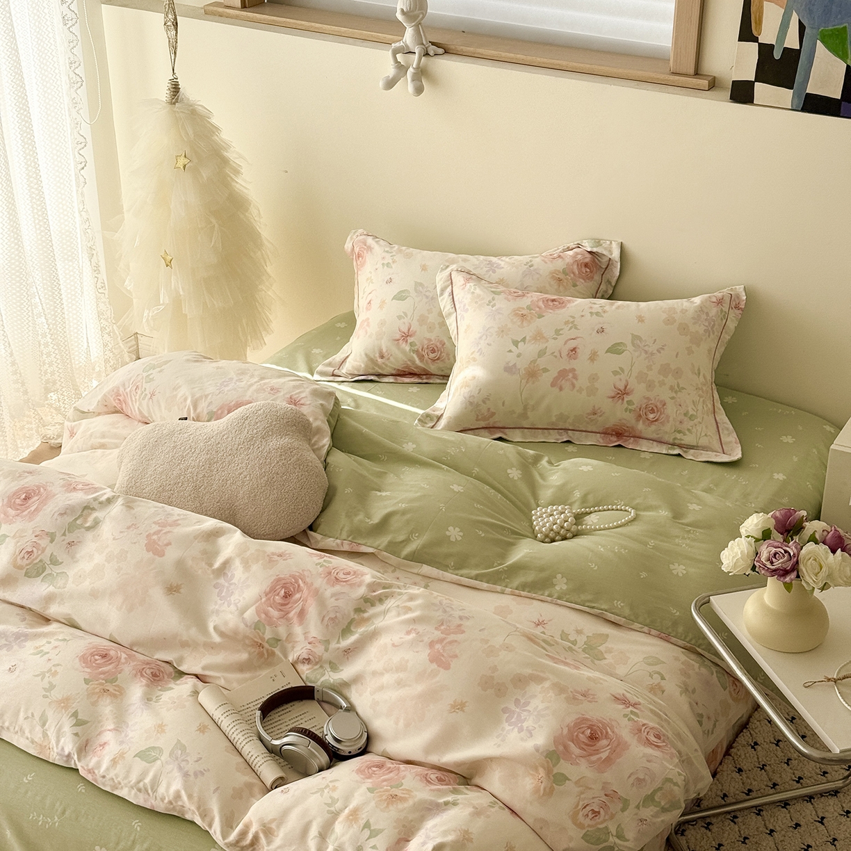 91家纺网 家纺一手货源 找家纺 于果 2026新款全棉13370四件套（2） 雾飞花