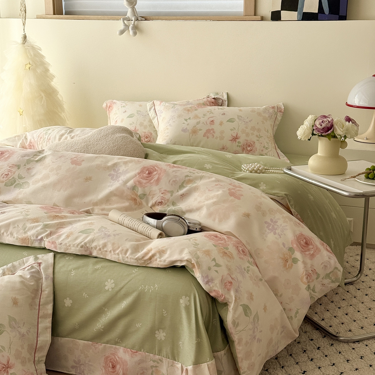 91家纺网 家纺一手货源 找家纺 于果 2026新款全棉13370四件套（2） 雾飞花