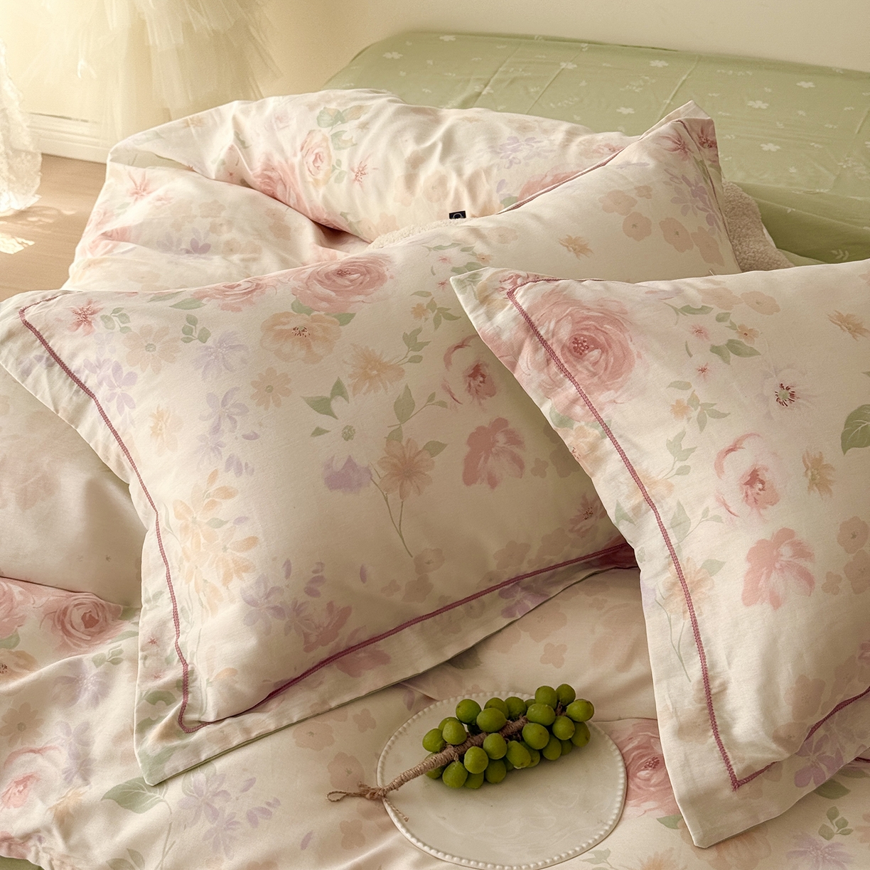 91家纺网 家纺一手货源 找家纺 于果 2026新款全棉13370四件套（2） 雾飞花