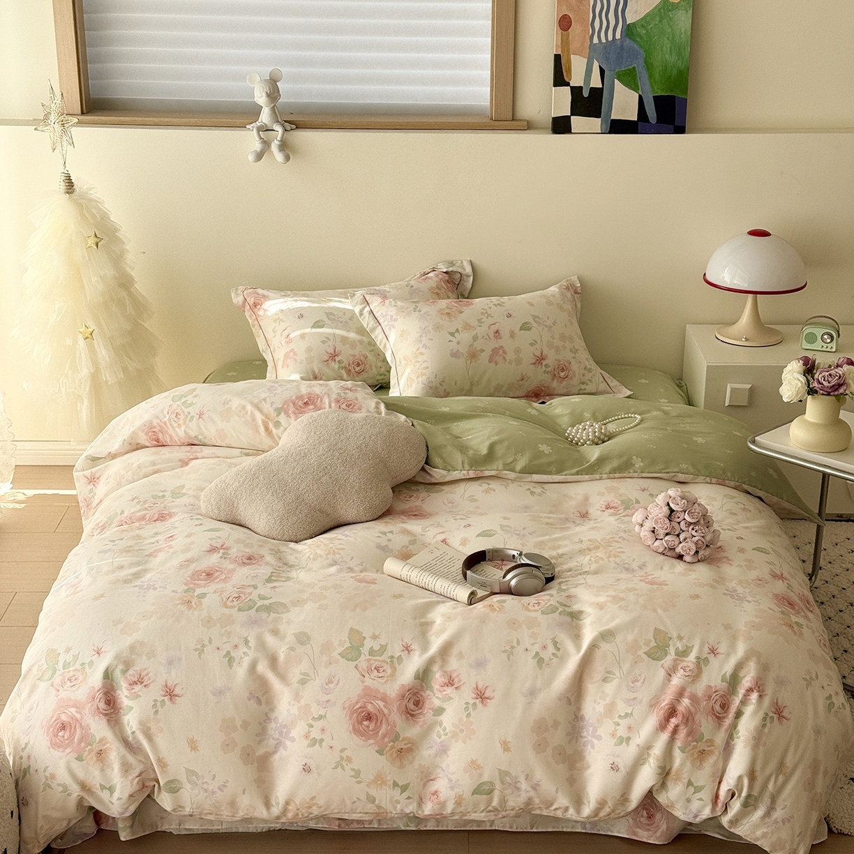 91家纺网 家纺一手货源 找家纺 于果 2026新款全棉13370四件套（2） 雾飞花