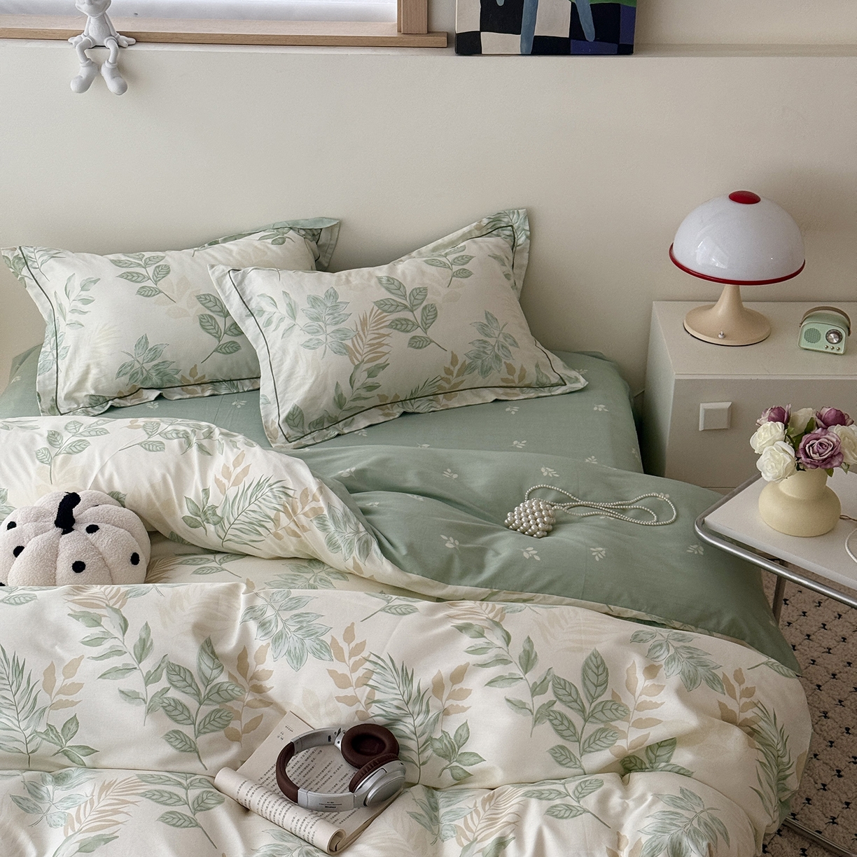 91家纺网 家纺一手货源 找家纺 于果 2026新款全棉13370四件套（2） 小叶物语