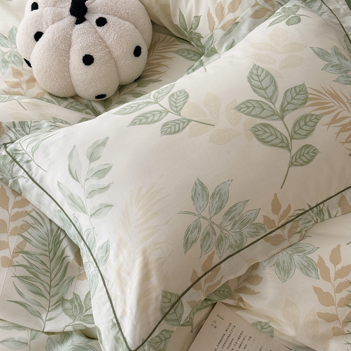 91家纺网 家纺一手货源 找家纺 于果 2026新款全棉13370四件套（2） 小叶物语