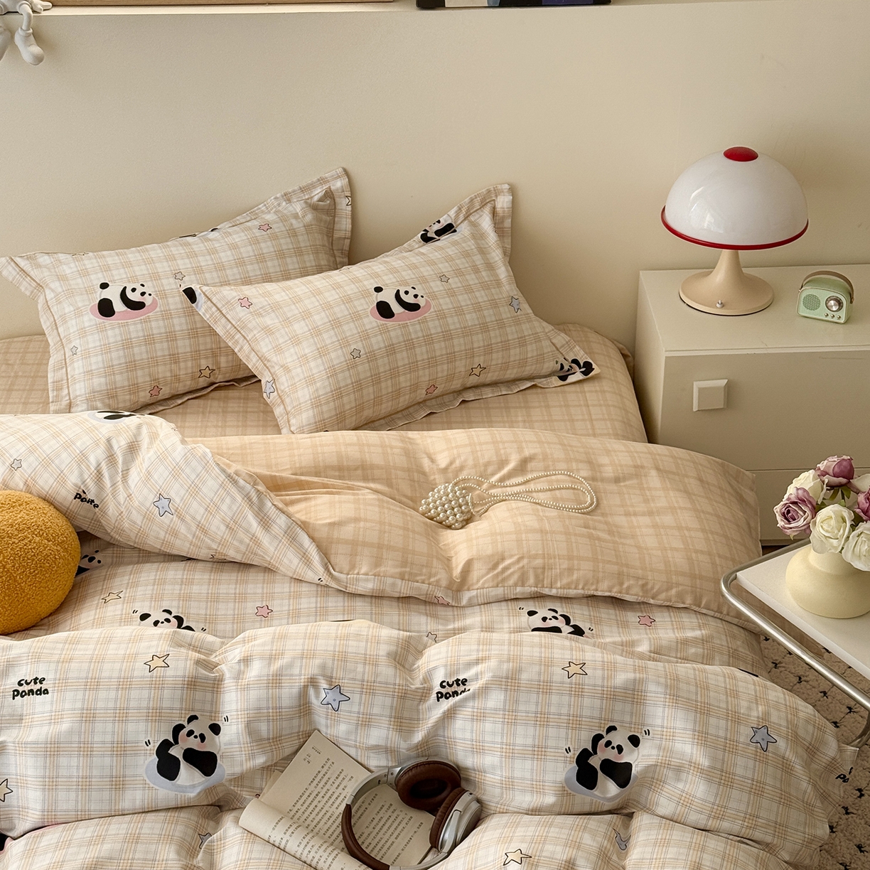 91家纺网 家纺一手货源 找家纺 于果 2026新款全棉13370四件套（2） 星空熊猫