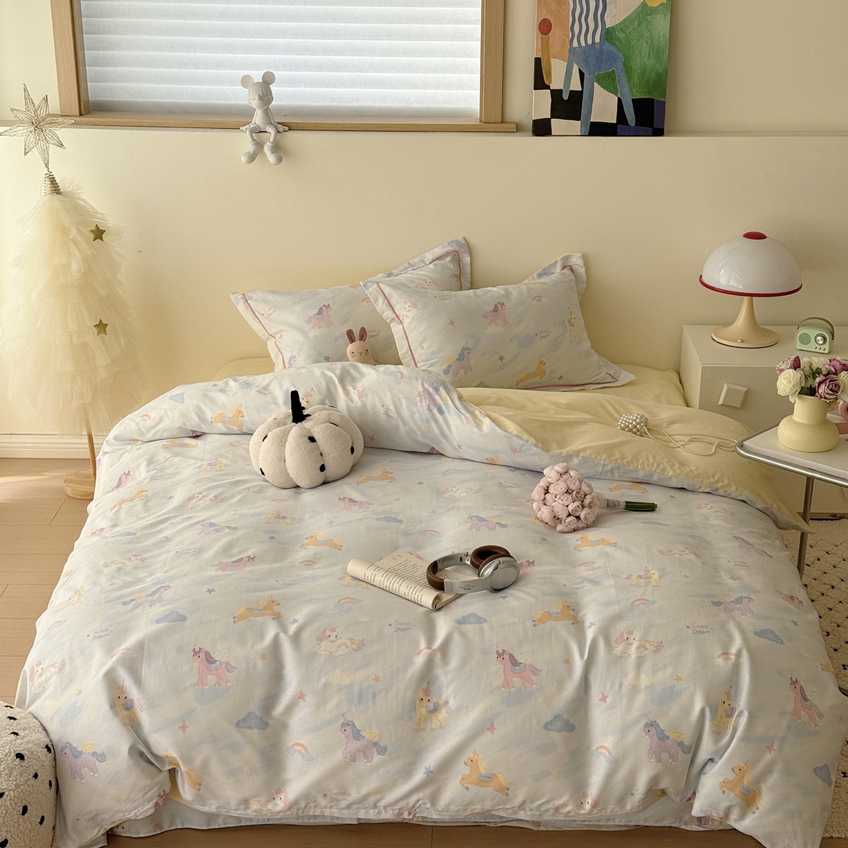 91家纺网 家纺一手货源 找家纺 于果 2026新款全棉13370四件套（2） 星芒小马