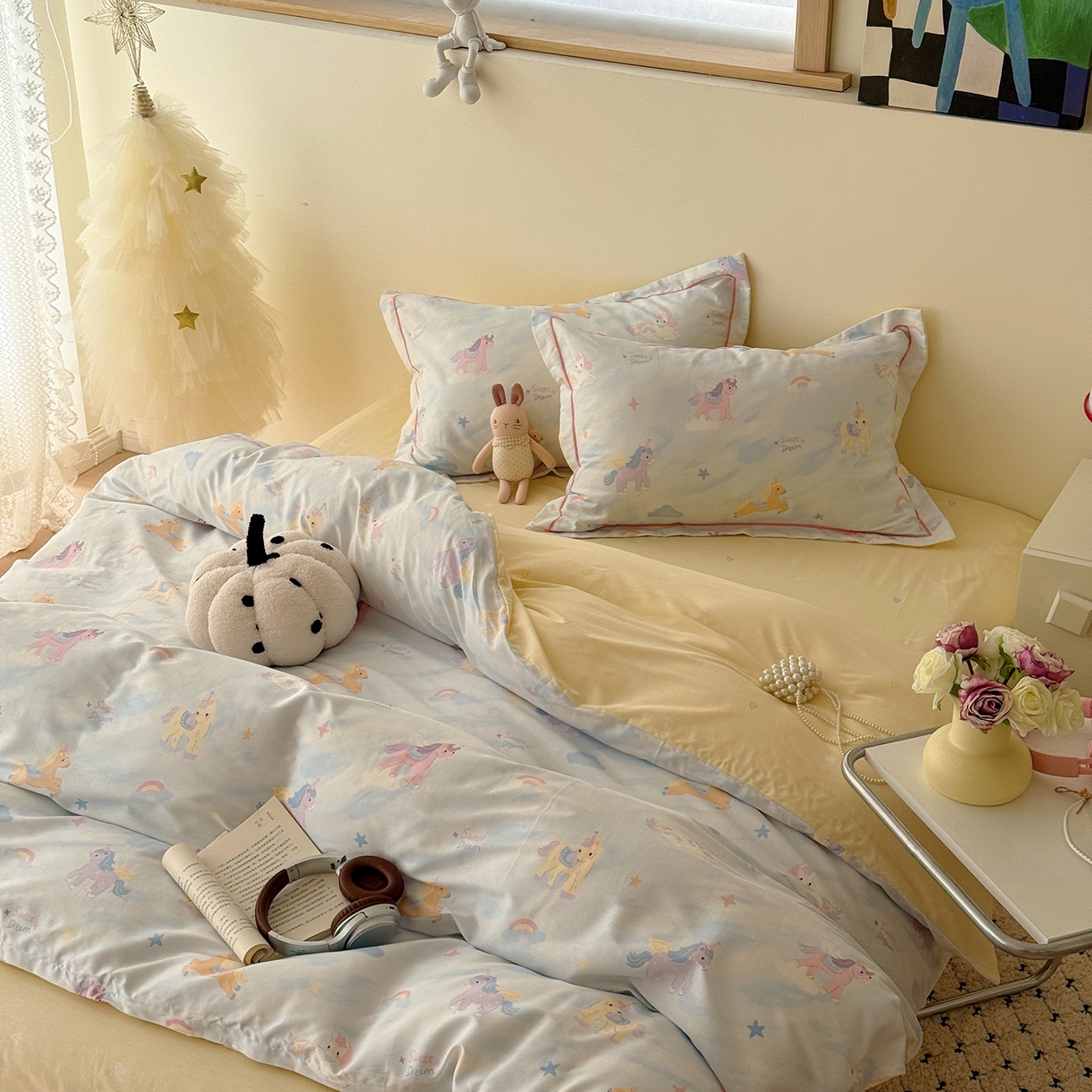 91家纺网 家纺一手货源 找家纺 于果 2026新款全棉13370四件套（2） 星芒小马